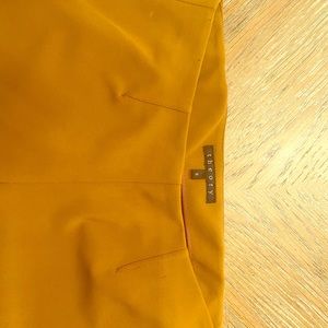 Theory size 0, side zip, flat front slim cut pant.